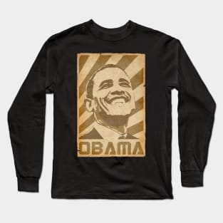 Barack Obama Retro Propeganda Long Sleeve T-Shirt